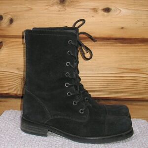 All Saints Black Military Combat Boots